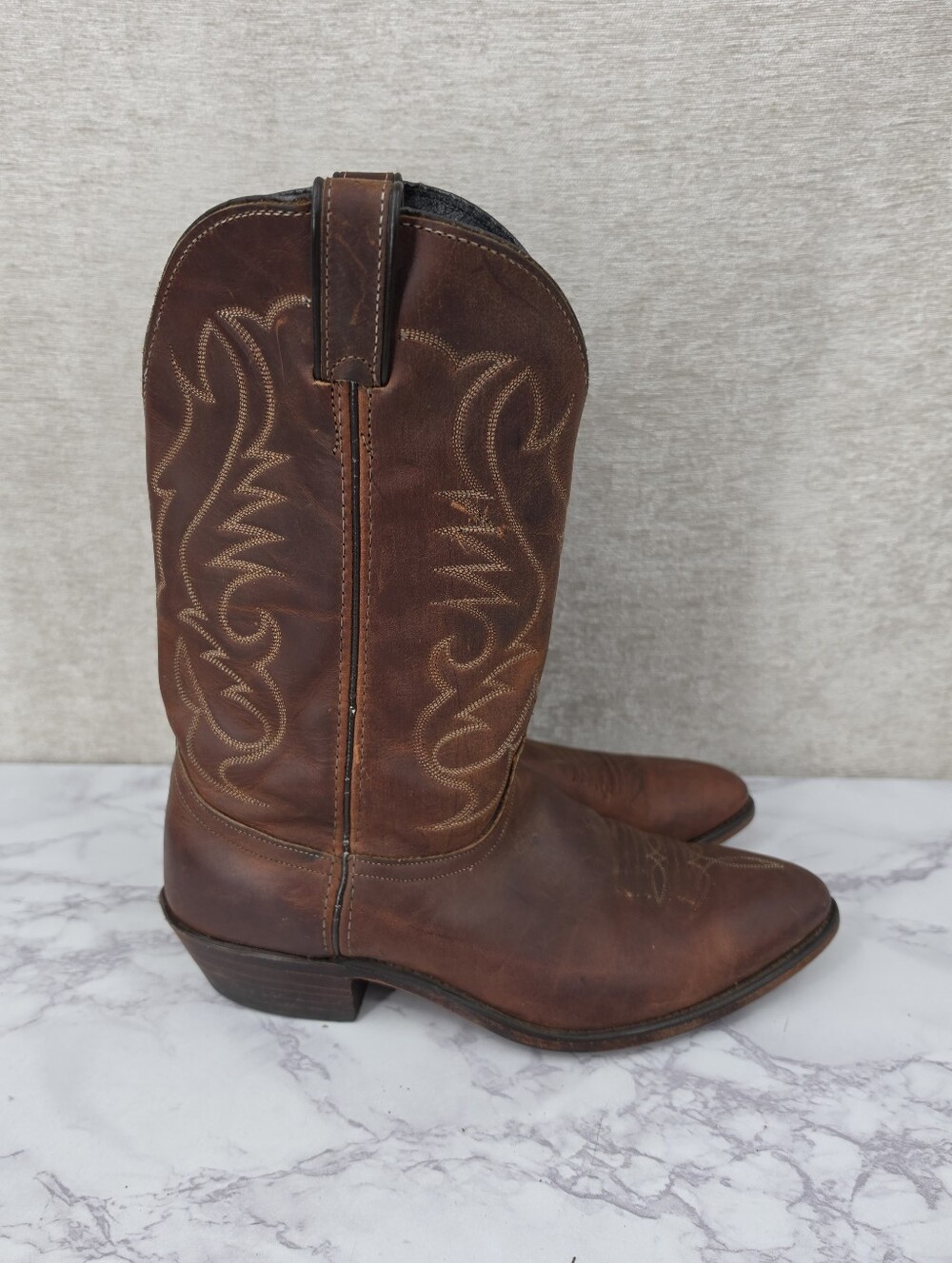 Code West Vintage Brown Leather Cowgirl Cowboy Boots Women's 9.5W